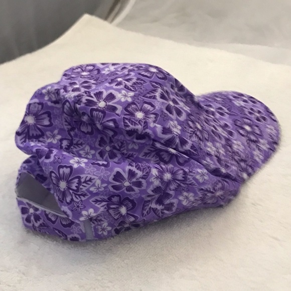 Girl's Adjustable Purple Floral Designer Hat - Picture 4 of 11